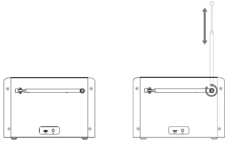i-box Slim DAB DAB+ FM Portable Radio- Controls