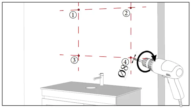 otti Moonlight 1500mm LED Shaving Cabinet - fig 2