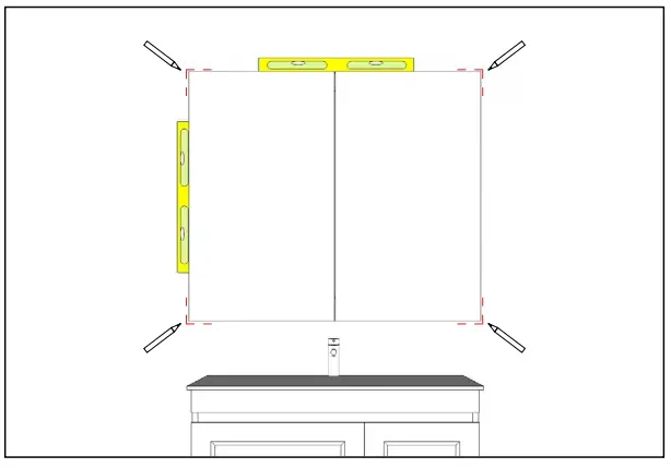 otti Moonlight 1500mm LED Shaving Cabinet - fig
