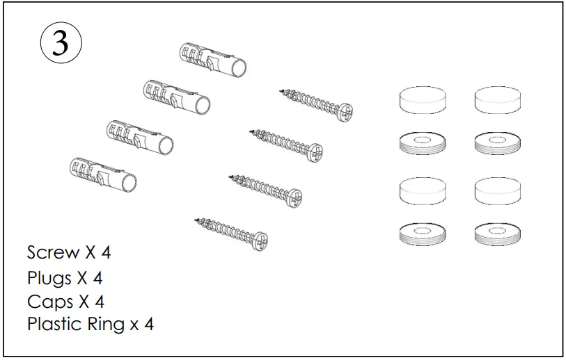 otti Moonlight 1500mm LED Shaving Cabinet - parts