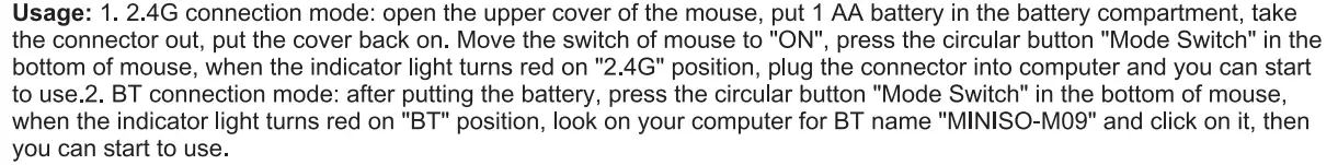 MINISO M09 Silent Click Mouse Souris Clique fig11