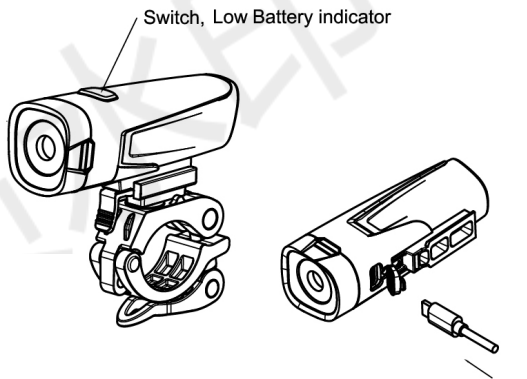 NOVSIGHT H1 Bicycle Front Rear Light - Indicator