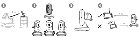 Positioning the baby monitor