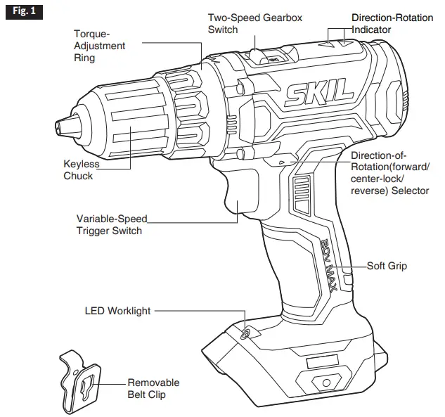 SKIL DL527501 20V 1 2 Inch Drill Driver-fig1
