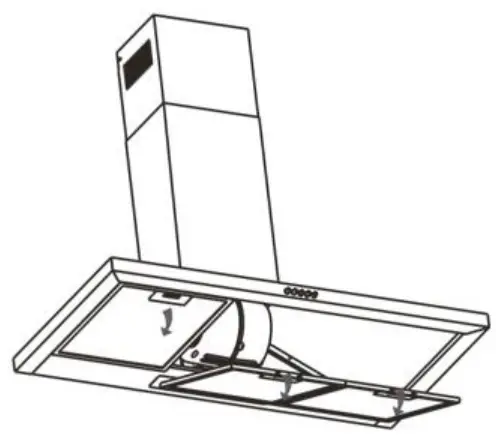 electriQ 90cm LED Island Cooker Hood User Manual - CLEANING THE FILTERS