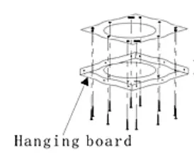 electriQ 90cm LED Island Cooker Hood User Manual - Hanging board