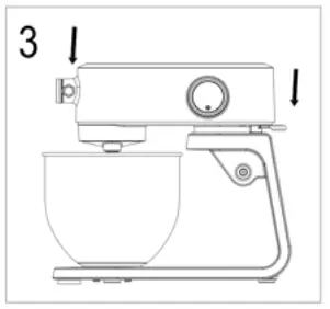 H Koenig km128 Professional Multifunctions Stand Mixer - Mount