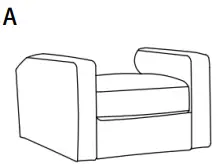 UPHOLSTERY WF198203 Push Back Chair - Parts List a