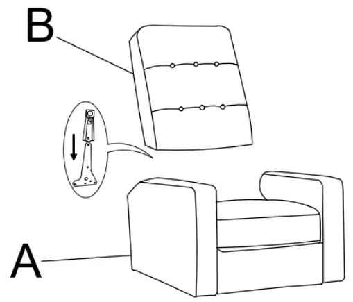UPHOLSTERY WF198203 Push Back Chair - Step 2