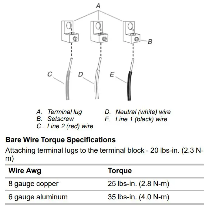 Whirlpool Electric Freestanding Range - Attach terminal lugs to line 1