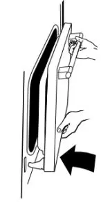 Whirlpool Electric Freestanding Range - Insert both hanger arms into the door