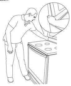 Whirlpool Electric Freestanding Range - Place the outside of your foot against the bottom