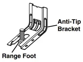 Whirlpool Electric Freestanding Range - anti-tip bracket