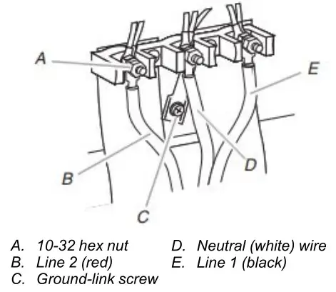 Whirlpool Electric Freestanding Range - connect the neutral (white)