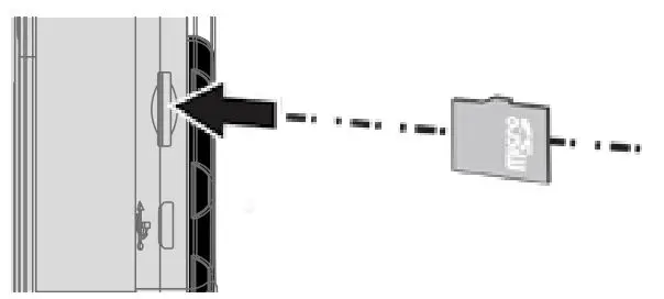 Laserliner 082.261A Compact Video Inspector - Inserting micro-SD card