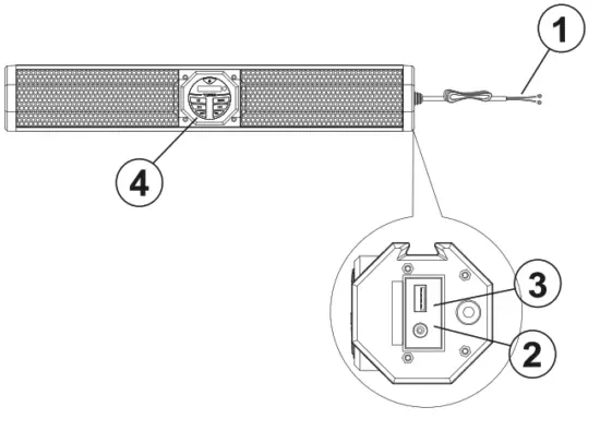 DS18 Hydro SB24BT 24 Inch Marine Water Resistant Amplified - CONTROL