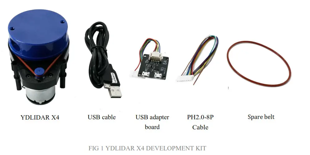 YDLIDAR Laser Range Scanner Development Kit fg 1