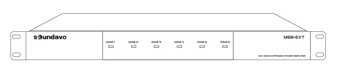 soundavo M66-EXT Six Zone Expansion Power Amplifier