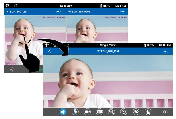 vtech WiFIi HD Video Monitor - View the live camera
