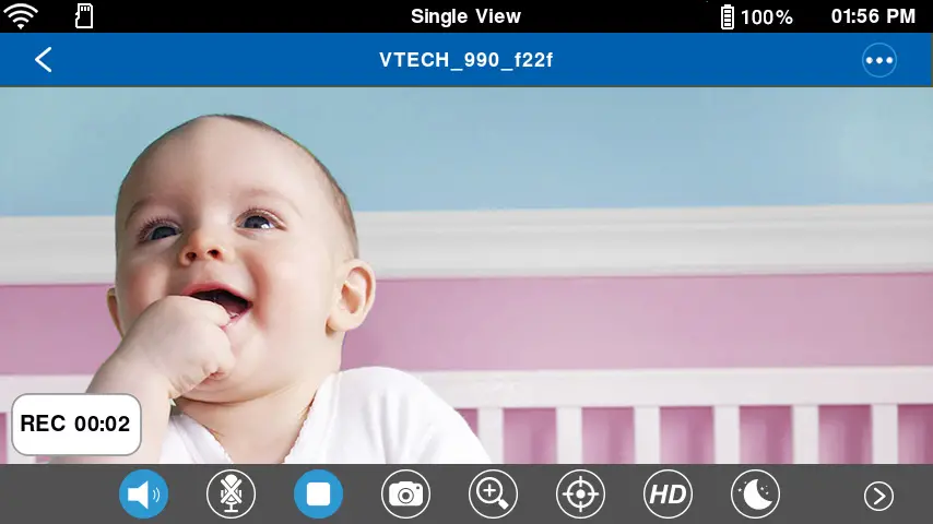 vtech WiFIi HD Video Monitor - stop reacoding
