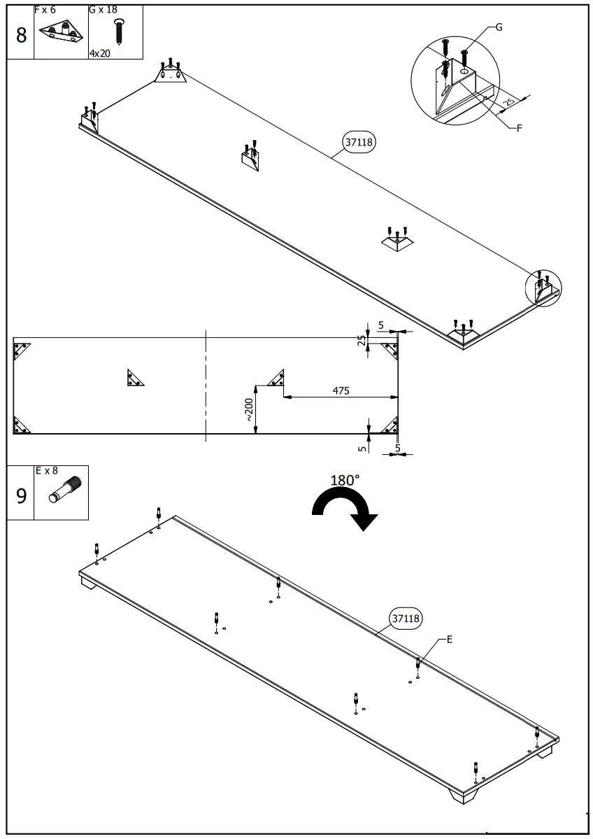 DEDEMAN Valencia TV 160 3K2F TV Shelf - fig4