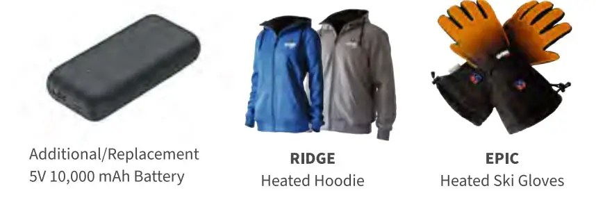 GOBI HEAT BLS-ON Heated Base Layers User Guide - Available Accessories