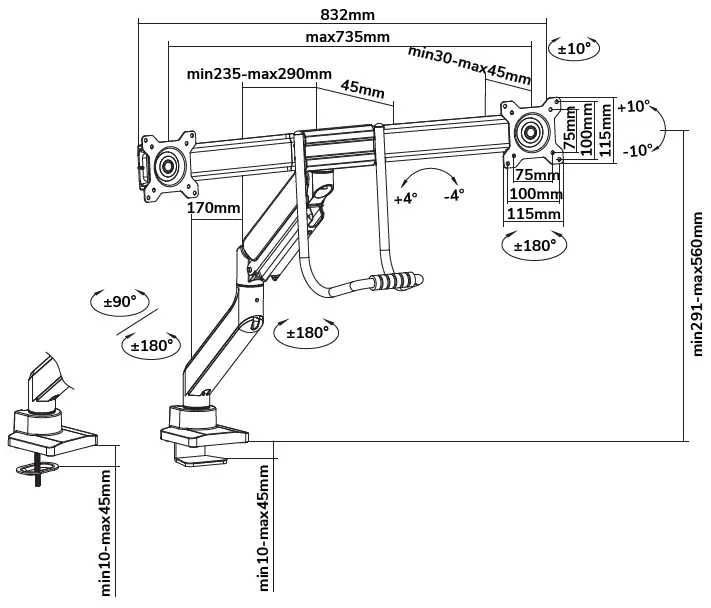 Neomounts-DS75-450BL2-Monitor-Desk-Mount-fig-1