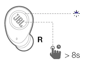 JBL-Free-Wireless-Earbuds-Long press