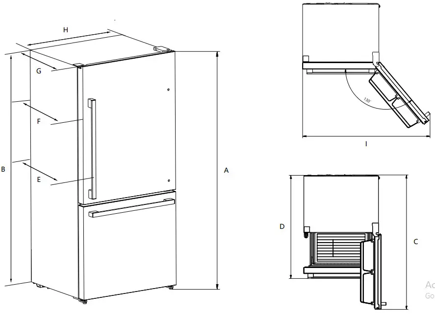 Hisense Bottom Mount Refrigerator -