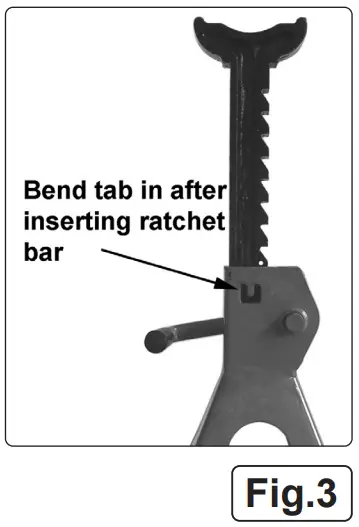 SEALEY VS2006.V3 Ratchet Type Axle Stands 6 Tonne Capacity PER Stand - fig 4