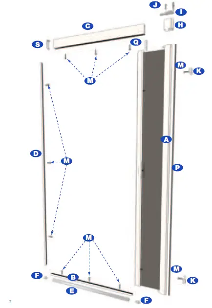 LARSON-Escape-100-Single-Door-Screen-User-Guide-fig-2
