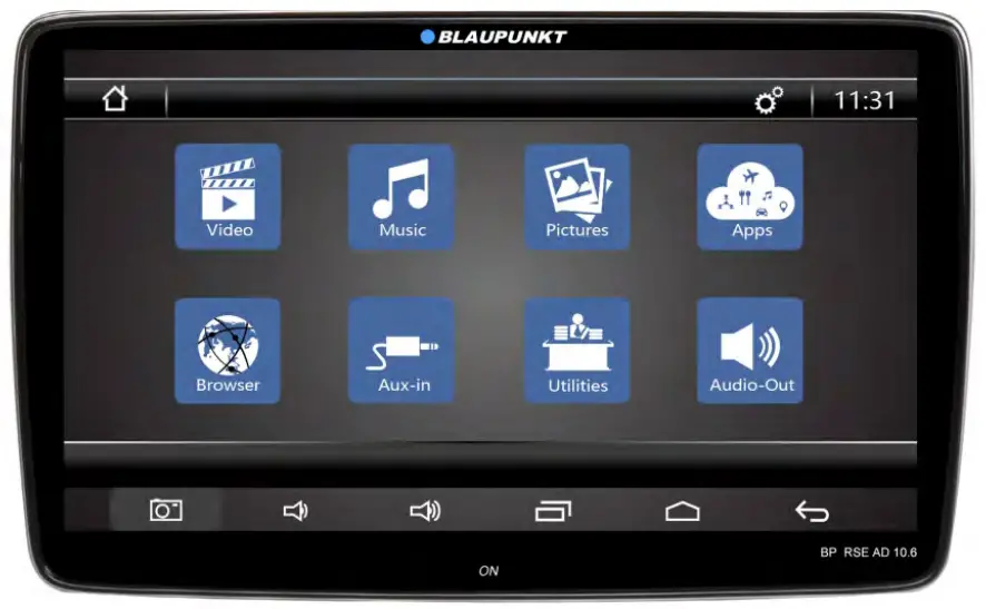 BLAUPUNKT BP RSE AD 10 6 Android Touchscreen