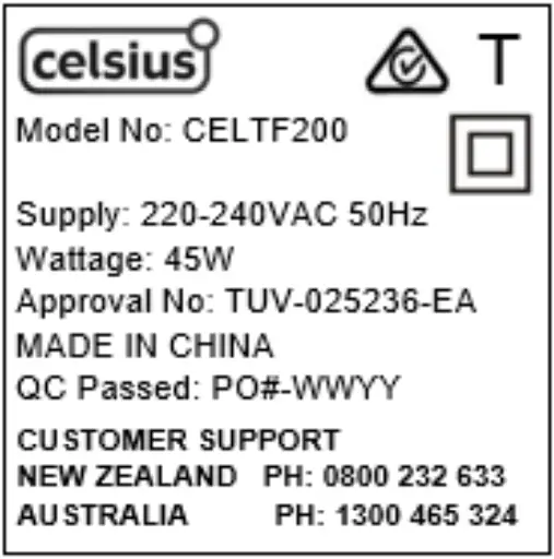 celsius CELTF200 81cm Tower Fan - icon