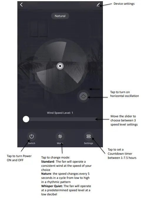 Goldair GPPF340 40cm Whisper Quiet Pedestal Fan with WiFi - apps 19