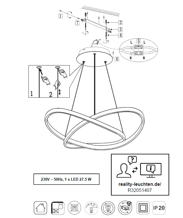 TRIO-R32051407-COURSE-LED-Suspended-Ceiling-Lamp-Instructions-FIG-1