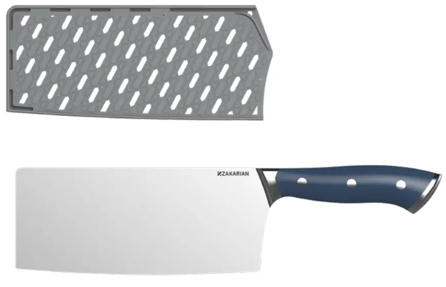 ZAKARIAN K64308 Cleaver Knife with Sheath