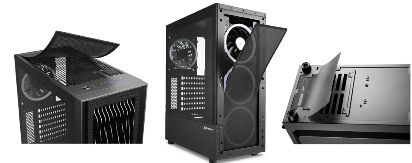 Sharkoon RGB Wave ATX Case with Wave Pattern and RGB Lighting 3