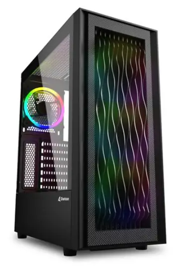 Sharkoon RGB Wave ATX Case with Wave Pattern and RGB Lighting