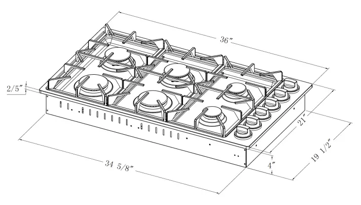 THOR-TGC3601-36-Inch-Professional-Drop-In-Gas-Cooktop-FIG-3