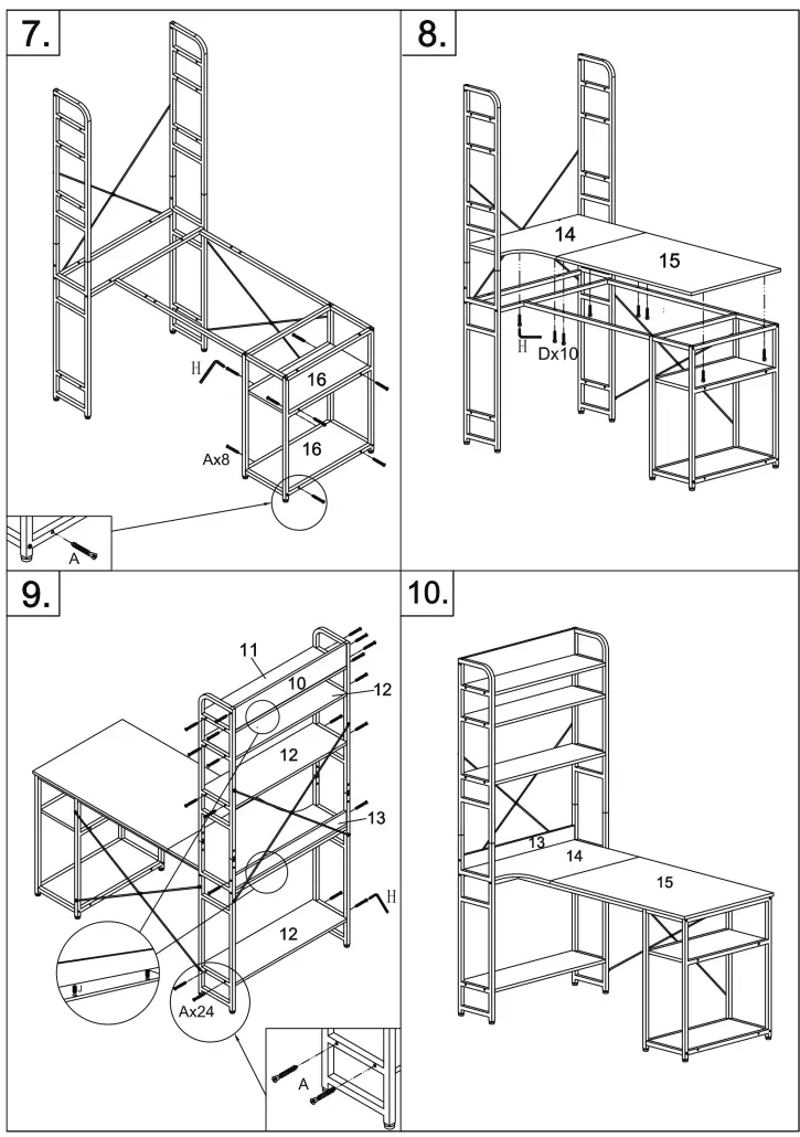 THE HOME DEPOT D01-CD003 Retangular Nature MDF Computer Desk - FIg 1
