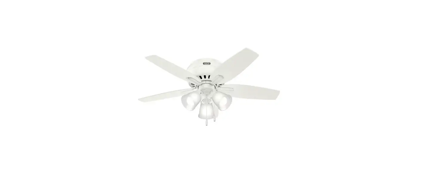 Hunter 51077 Newsome Low Profile Clear Frosted With 3 Lights 42 Inch Ceiling Fan Owner's Manual