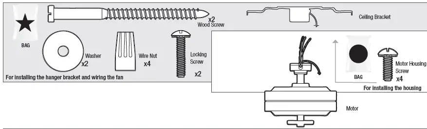 Hunter-51077-Newsome-Low-Profile-Clear-Frosted-with-3-Lights-42-inch-Ceiling-Fan-FIG-2