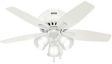 Hunter-51077-Newsome-Low-Profile-Clear-Frosted-with-3-Lights-42-inch-Ceiling-Fan-PRODUCT
