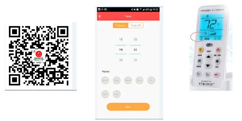 VTRONIX-Q380-EW-Via-The-App-Wi-Fi-Enabled-Mini-Split-Remote-Control-FIG-3