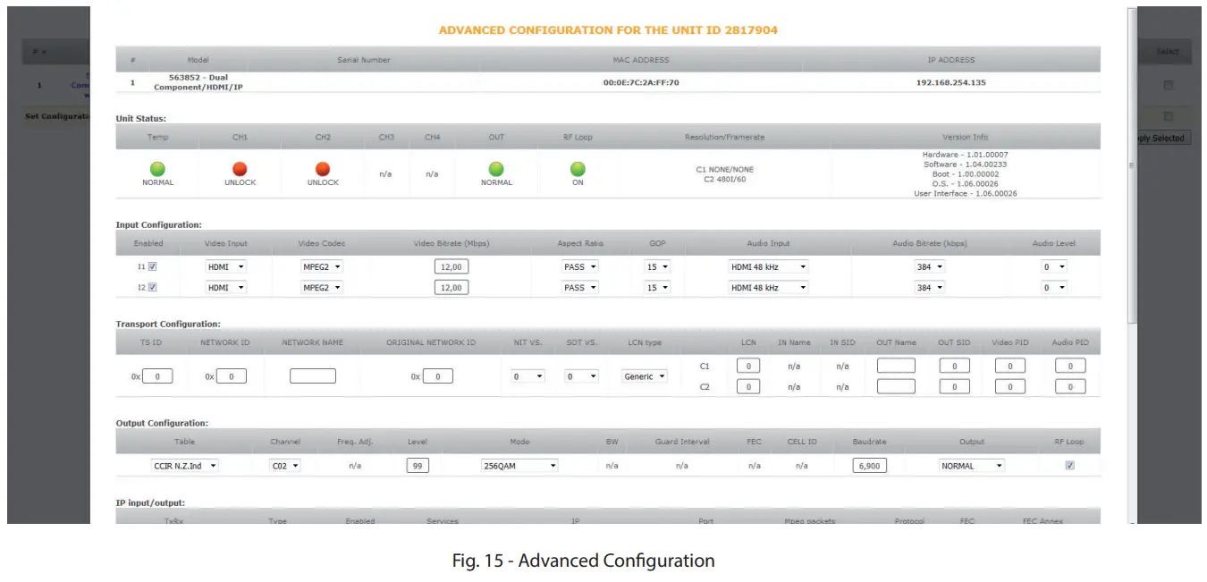Televes 563852 IP Modulator Encoder - fig 3