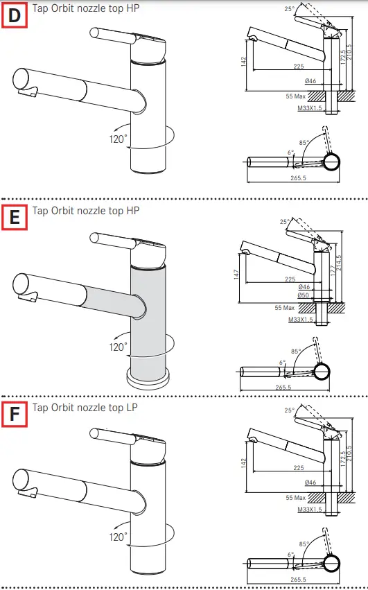 FRANKE FC 3054.031 ORBIT Kitchen Faucet-fig3