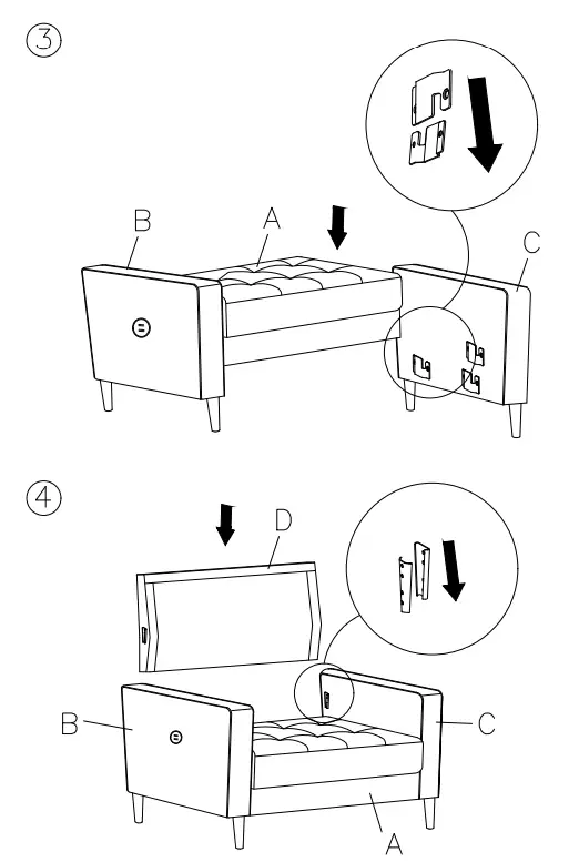ASHLEY 5460520 Darlow Stationary Fabric Chair - Fig 2