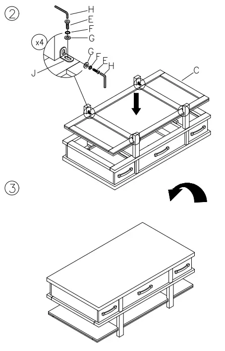 ASHLEY T892-9 Stanah Lift Top Coffee Table 3