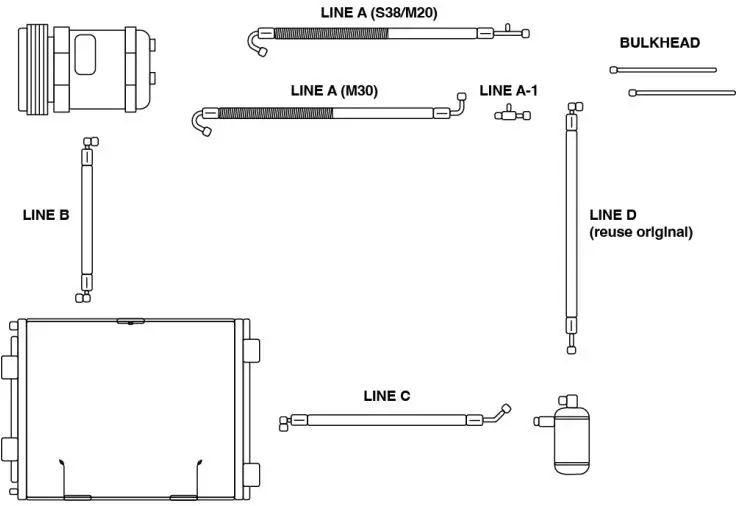 AC Solution BMW E28 Sanden Conversion Kit-FIG7
