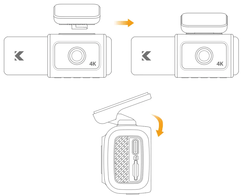 KINGSLIM D6 4K Dual Dash Camera - Fig 4
